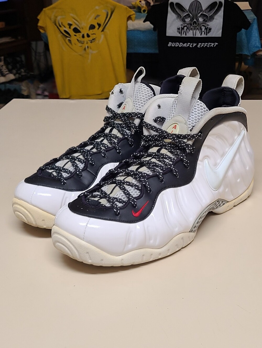 Nike Air Foamposite Pro Chrome White basketball sneakers size 11.5